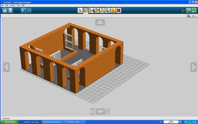 et ceci est le côté gauche de la mairie avec le mur de construit